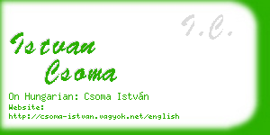 istvan csoma business card