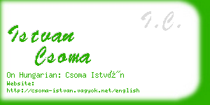 istvan csoma business card